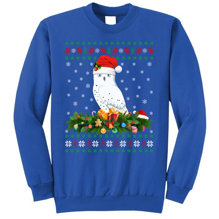 Snowy Owl Bird Lover Xmas Santa Hat Ugly Snowy Owl Christmas Cute Gift Sweatshirt