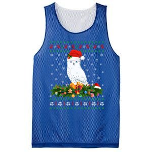 Snowy Owl Bird Lover Xmas Santa Hat Ugly Snowy Owl Christmas Cute Gift Mesh Reversible Basketball Jersey Tank