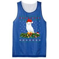 Snowy Owl Bird Lover Xmas Santa Hat Ugly Snowy Owl Christmas Cute Gift Mesh Reversible Basketball Jersey Tank