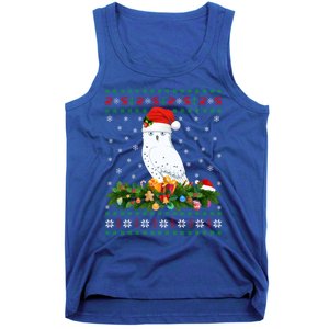 Snowy Owl Bird Lover Xmas Santa Hat Ugly Snowy Owl Christmas Cute Gift Tank Top