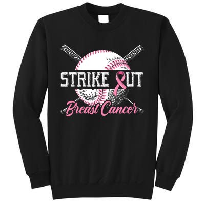 Strike Out Breast Cancer Baseball Breast Cancer Awareness Sweatshirt