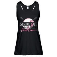 Strike Out Breast Cancer Baseball Breast Cancer Awareness Ladies Essential Flowy Tank