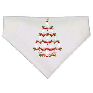 Snowy Owl Bird Xmas Tree Lighting Snowy Owl Christmas Tree Cute Gift USA-Made Doggie Bandana