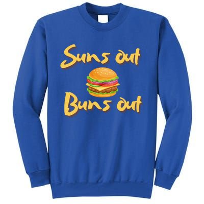 Suns Out Buns Out Cheeseburger Grill Griddle Great Gift Tall Sweatshirt