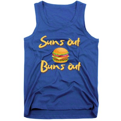 Suns Out Buns Out Cheeseburger Grill Griddle Great Gift Tank Top