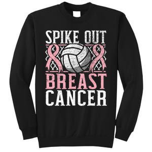 Spike Out Breast Cancer Volleyball Breast Cancer Awareness Sweatshirt