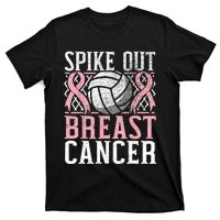 Spike Out Breast Cancer Volleyball Breast Cancer Awareness T-Shirt