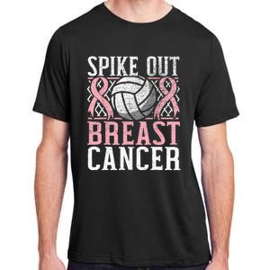 Spike Out Breast Cancer Volleyball Breast Cancer Awareness Adult ChromaSoft Performance T-Shirt