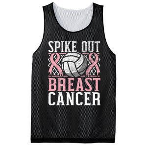 Spike Out Breast Cancer Volleyball Breast Cancer Awareness Mesh Reversible Basketball Jersey Tank