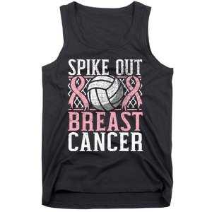 Spike Out Breast Cancer Volleyball Breast Cancer Awareness Tank Top