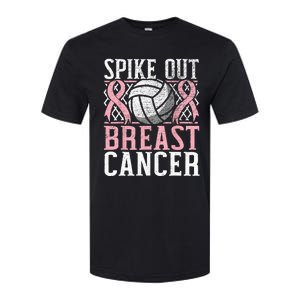 Spike Out Breast Cancer Volleyball Breast Cancer Awareness Softstyle CVC T-Shirt