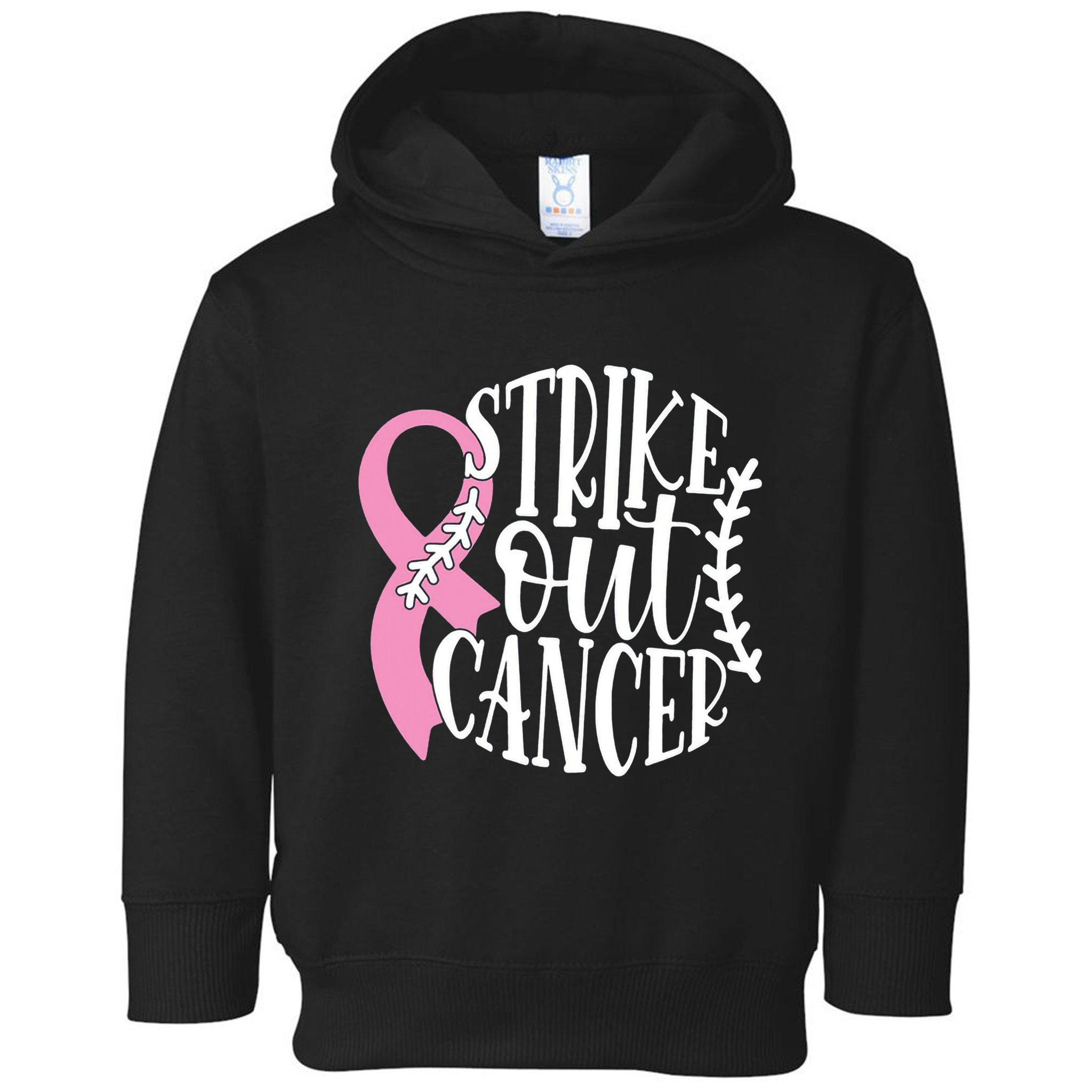 Strike Out Breast Cancer Baseball Fight Awareness Toddler Hoodie
