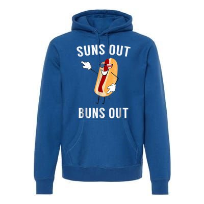 Suns Out Buns Out Funny Hotdog Gift Premium Hoodie