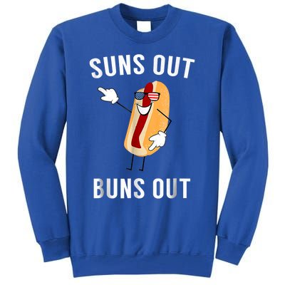 Suns Out Buns Out Funny Hotdog Gift Tall Sweatshirt