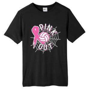 Spike Out Breast Cancer Warrior Volleyball Pink Ribbon Tall Fusion ChromaSoft Performance T-Shirt