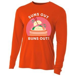 Suns Out Buns Out Funny Kawaii Dumplings Lover Graphic Gift Cooling Performance Long Sleeve Crew