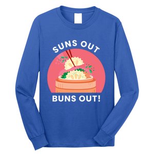 Suns Out Buns Out Funny Kawaii Dumplings Lover Graphic Gift Long Sleeve Shirt