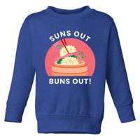 Suns Out Buns Out Funny Kawaii Dumplings Lover Graphic Gift Toddler Sweatshirt