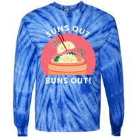 Suns Out Buns Out Funny Kawaii Dumplings Lover Graphic Gift Tie-Dye Long Sleeve Shirt