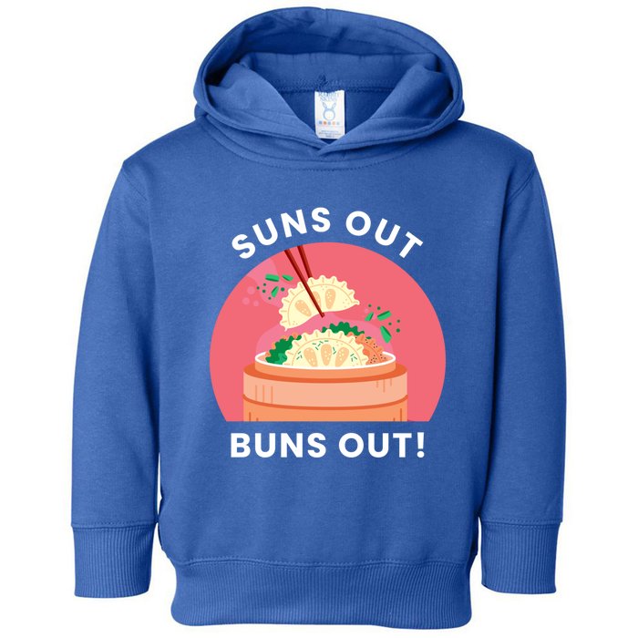 Suns Out Buns Out Funny Kawaii Dumplings Lover Graphic Gift Toddler Hoodie