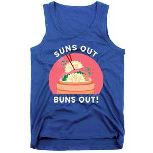 Suns Out Buns Out Funny Kawaii Dumplings Lover Graphic Gift Tank Top