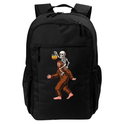 Skeleton On Bigfoot Funny Sasquatch Yeti Halloween Costume Backpack