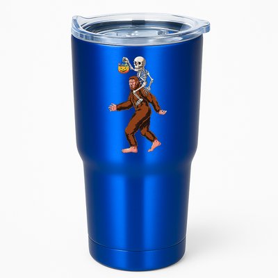 Skeleton On Bigfoot Funny Sasquatch Yeti Halloween Costume Tumbler