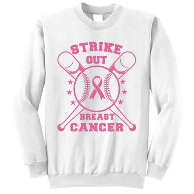 Strike Out Breast Cancer Warrior Baseball Cancer Support Sweatshirt