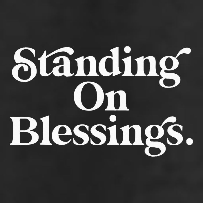Standing On Blessings Religious Statement Praise God Inspire 7 Panel Mesh Trucker Snapback Hat