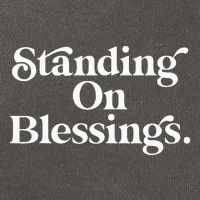 Standing On Blessings Religious Statement Praise God Inspire Cotton Canvas Backpack