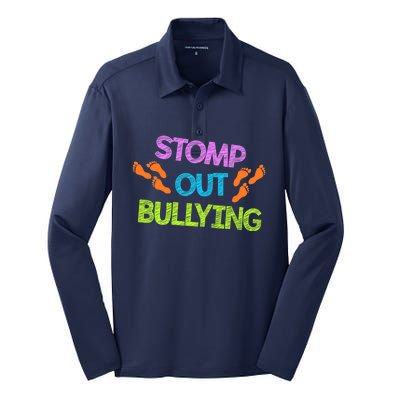 Stomp Out Bullying Anti Bully Equality Novelty Silk Touch Performance Long Sleeve Polo