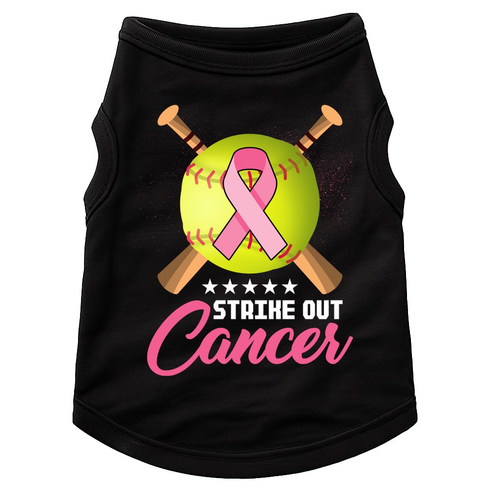 Strike Out Breast Cancer Awareness Baseball Doggie Tank