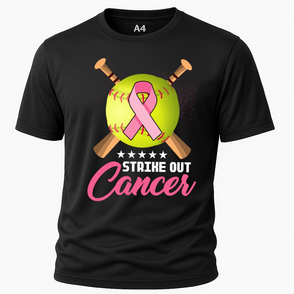 Strike Out Breast Cancer Awareness Baseball Cooling Performance Crew T-Shirt