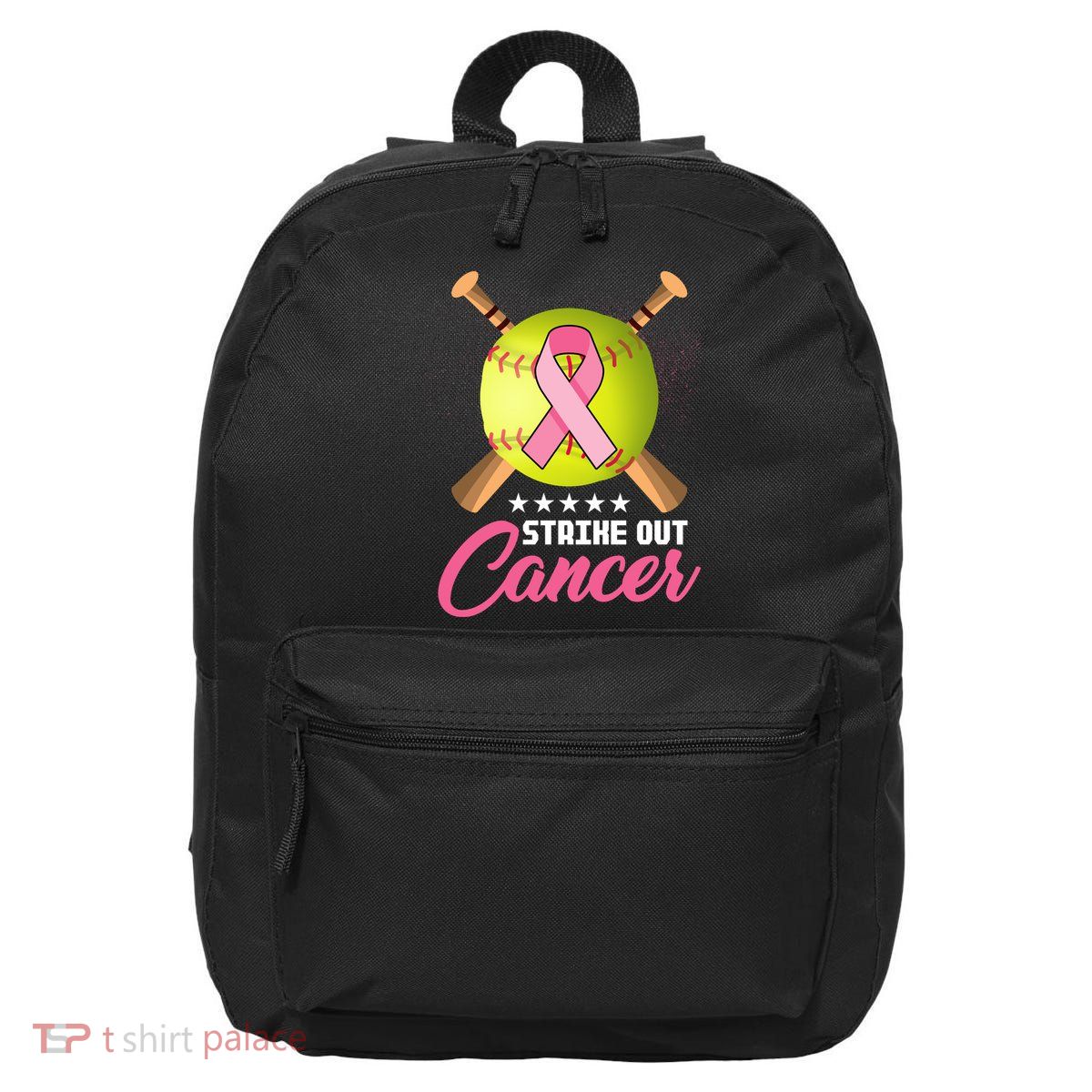 Strike Out Breast Cancer Awareness Baseball 16 in Basic Backpack