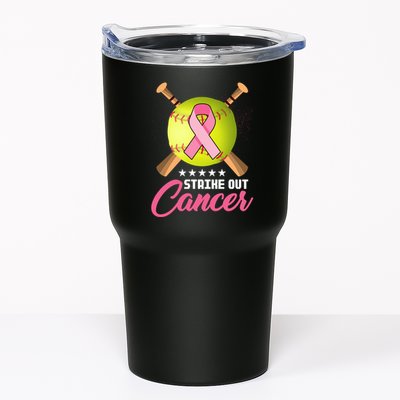 Strike Out Breast Cancer Awareness Baseball Tumbler