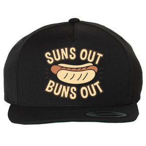 Suns Out Buns Out Hot Dog Pun Food Lovers Gift Wool Snapback Cap