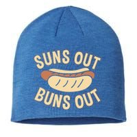 Suns Out Buns Out Hot Dog Pun Food Lovers Gift Sustainable Beanie