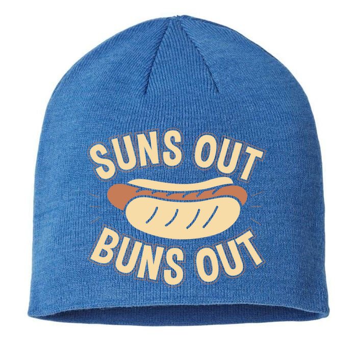 Suns Out Buns Out Hot Dog Pun Food Lovers Gift Sustainable Beanie