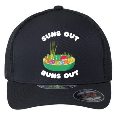 Suns Out Buns Out Lithops Succulent Plant Gift Flexfit Unipanel Trucker Cap