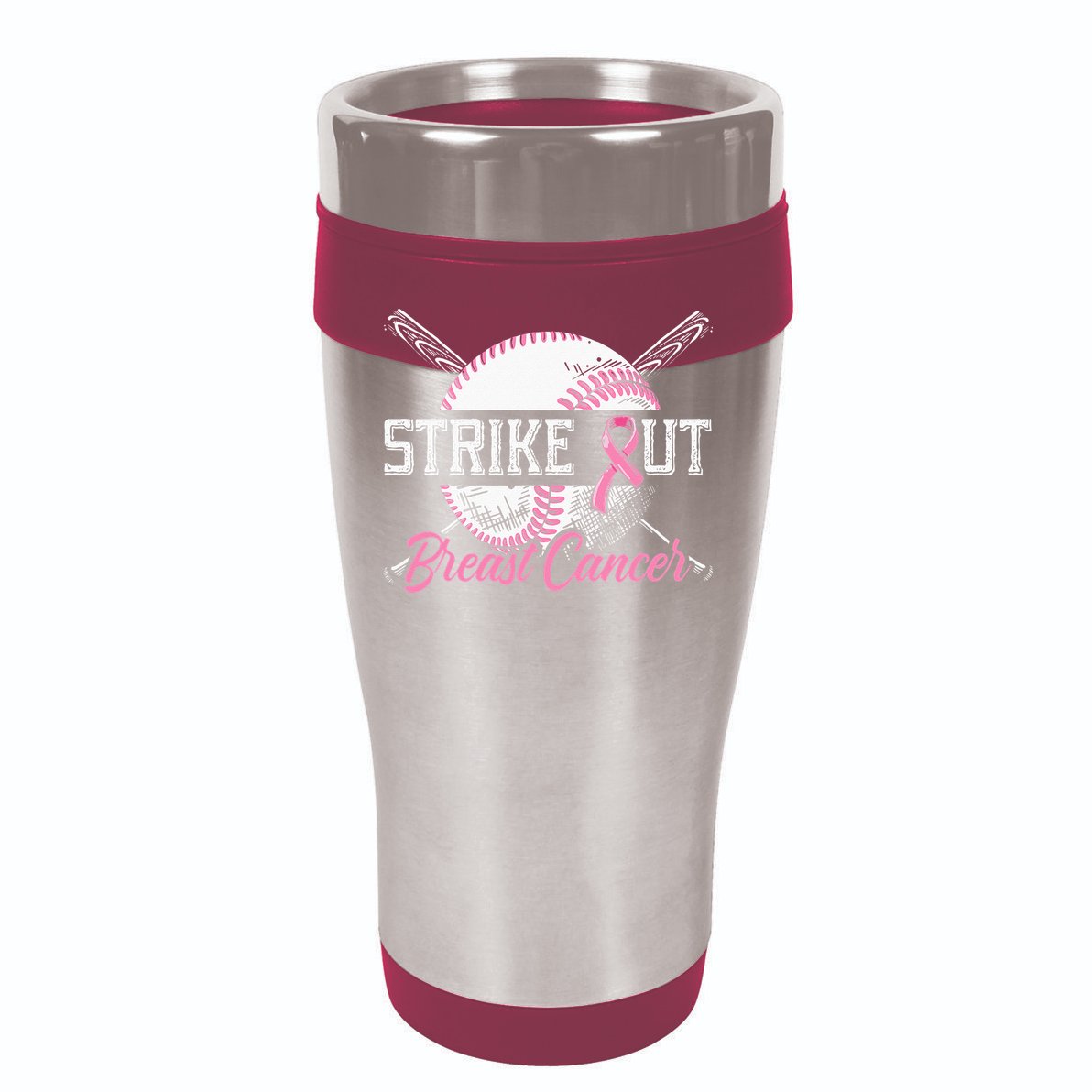 Strike Out Breast Cancer Baseball Breast Cancer Awareness Cool Comfort Performance Bucket Hat