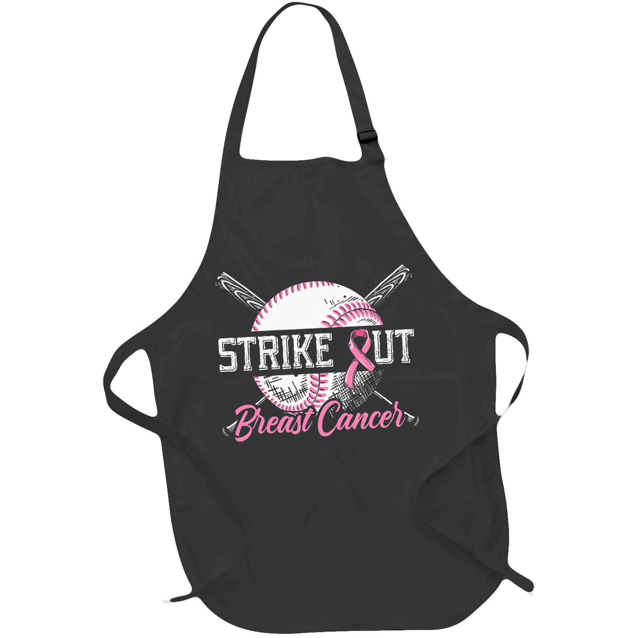 Strike Out Breast Cancer Baseball Breast Cancer Awareness Apron