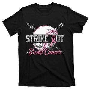 Strike Out Breast Cancer Baseball Breast Cancer Awareness T-Shirt