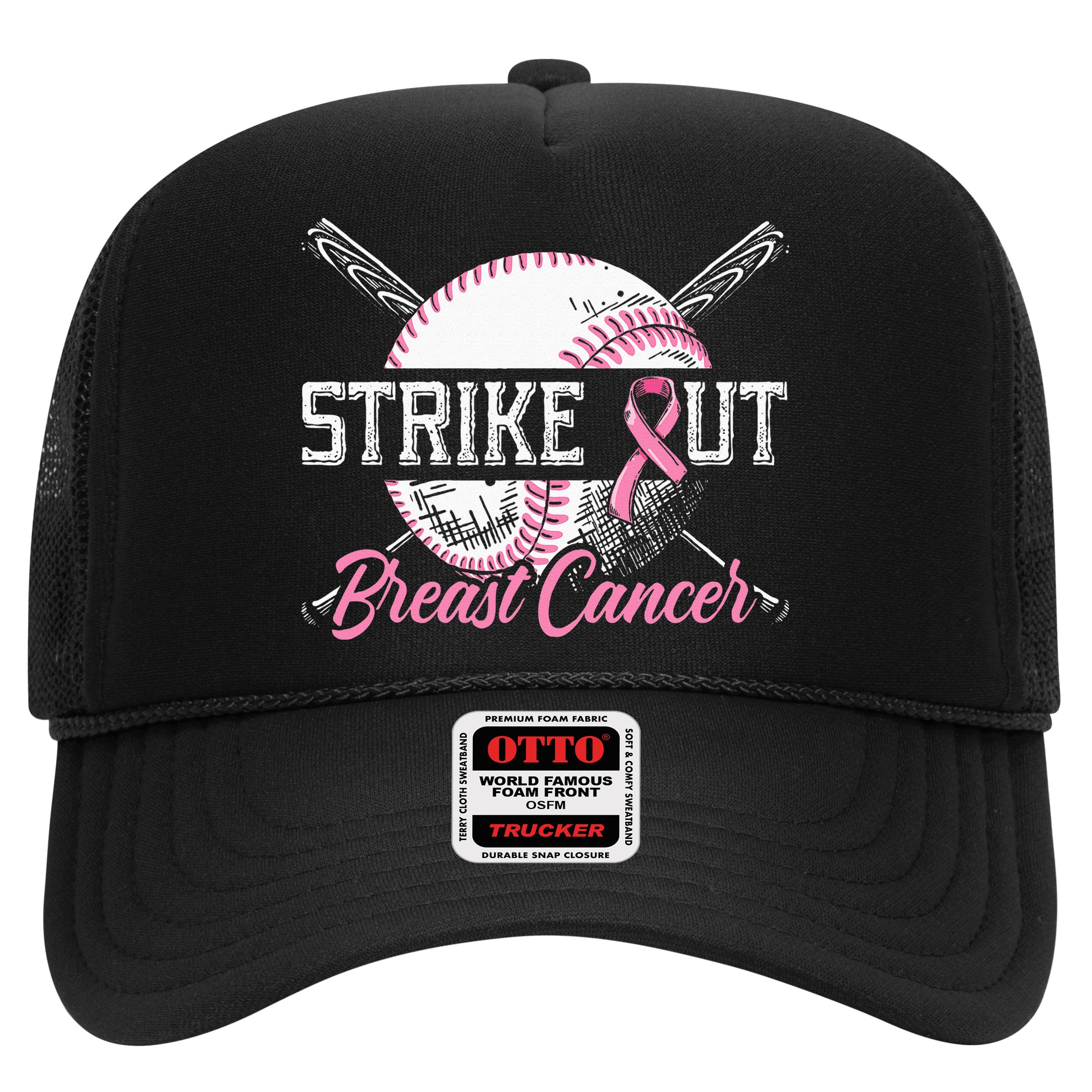 Strike Out Breast Cancer Baseball Breast Cancer Awareness Hat