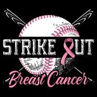 Strike Out Breast Cancer Baseball Pink Ribbon Toddler T-Shirt