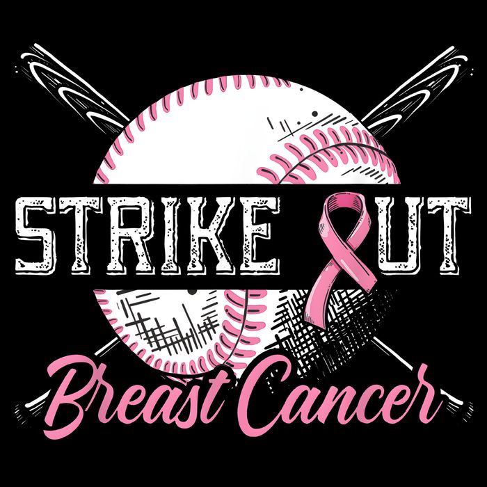 Strike Out Breast Cancer Baseball Pink Ribbon Toddler T-Shirt