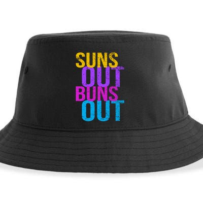 Suns Out Buns Out Print Funny Summer Product Funny Gift Sustainable Bucket Hat