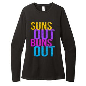 Suns Out Buns Out Print Funny Summer Product Funny Gift Womens CVC Long Sleeve Shirt