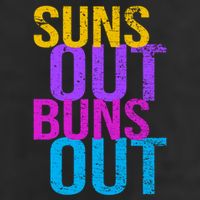 Suns Out Buns Out Print Funny Summer Product Funny Gift Golf Towel