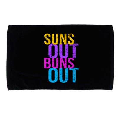 Suns Out Buns Out Print Funny Summer Product Funny Gift Microfiber Hand Towel
