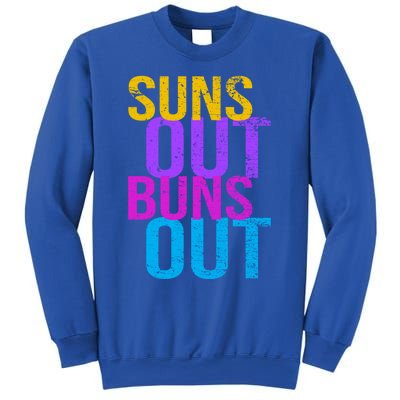 Suns Out Buns Out Print Funny Summer Product Funny Gift Sweatshirt